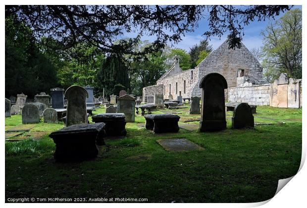 St Peters Kirk: A Serene Final Resting Place Print by Tom McPherson