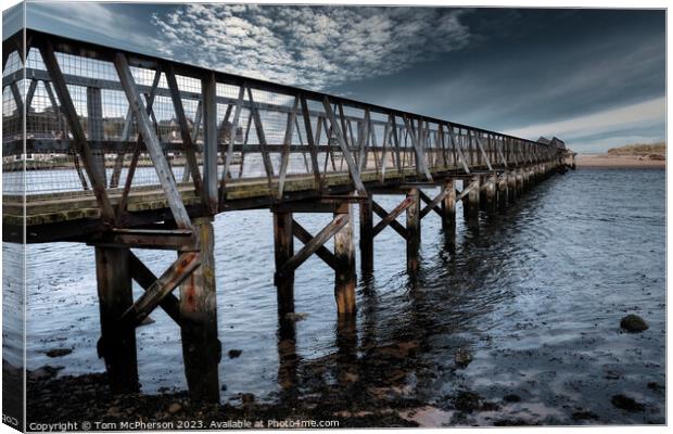 Old Bridge at Lossiemouth Canvas Print by Tom McPherson