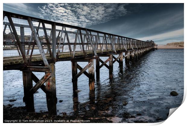 Old Bridge at Lossiemouth Print by Tom McPherson