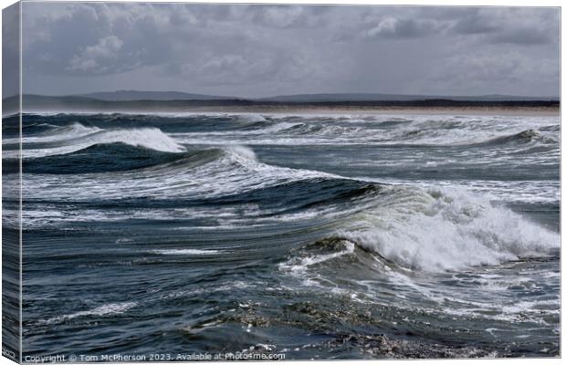 Sea and Surf at Lossiemouth Canvas Print by Tom McPherson