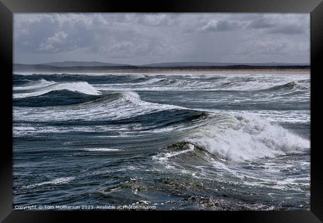 Sea and Surf at Lossiemouth Framed Print by Tom McPherson