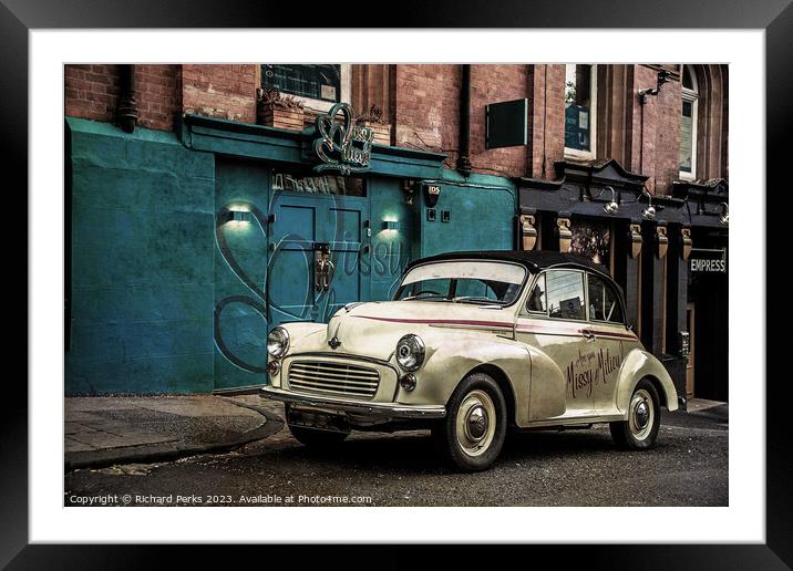 Classic Morris Minor convertible Framed Mounted Print by Richard Perks