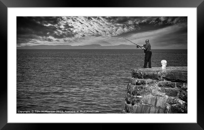 Serenity at Burghead Pier Framed Mounted Print by Tom McPherson