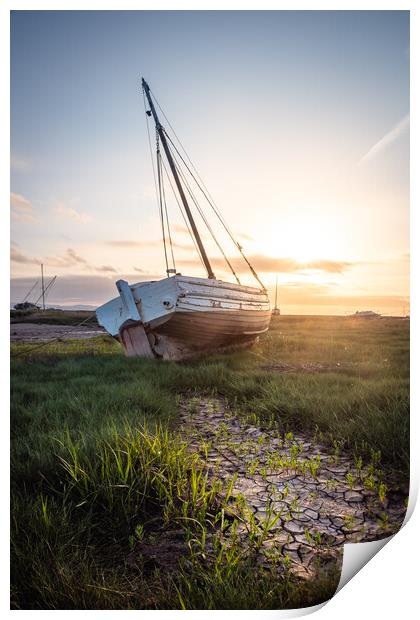 High and Dry at Heswall Shore  Print by Liam Neon
