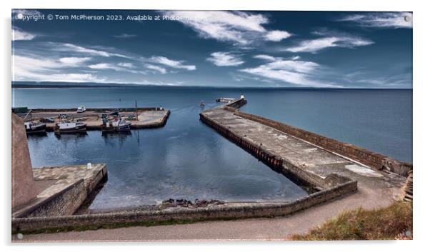 Burghead Harbour Scenic View Acrylic by Tom McPherson