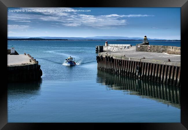 Fishing Boat coming Home Framed Print by Tom McPherson