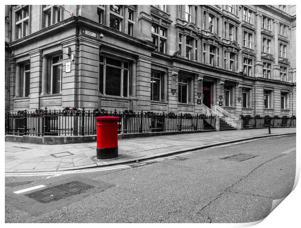 Red Building Corner Print by Simon Hill
