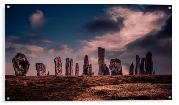 Calanais Standing Stone Acrylic by John Frid