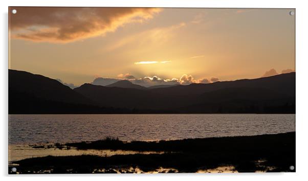 Loch Tulla Sunset. Acrylic by Greg Osborne