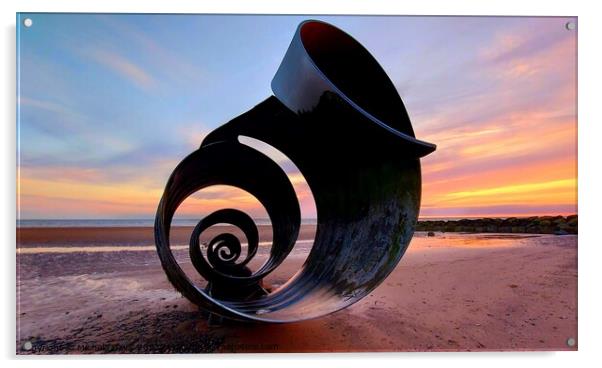 Mary's Shell Sunset Acrylic by Michele Davis