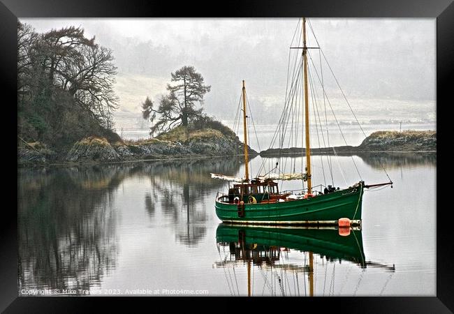 Boat near Ballachulish, Scotland Framed Print by Mike Travers
