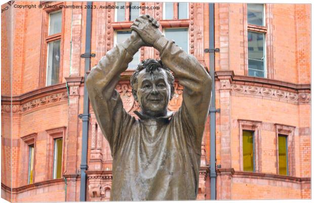 Brian Clough Nottingham  Canvas Print by Alison Chambers