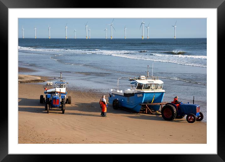 Redcar Fishing Boats: Redcar Beach Photography Framed Mounted Print by Tim Hill