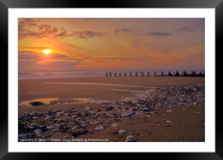 Bridlington Sunsrise Framed Mounted Print by Alison Chambers