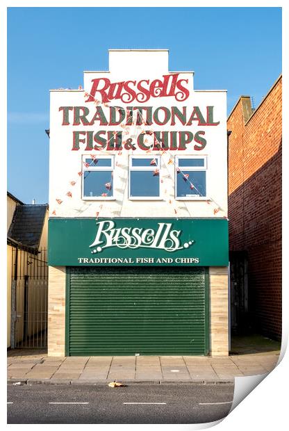 Russells Best: Redcar's Delightful Dish Print by Steve Smith