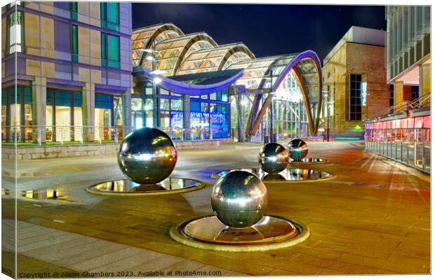 Sheffield Millennium Square  Canvas Print by Alison Chambers