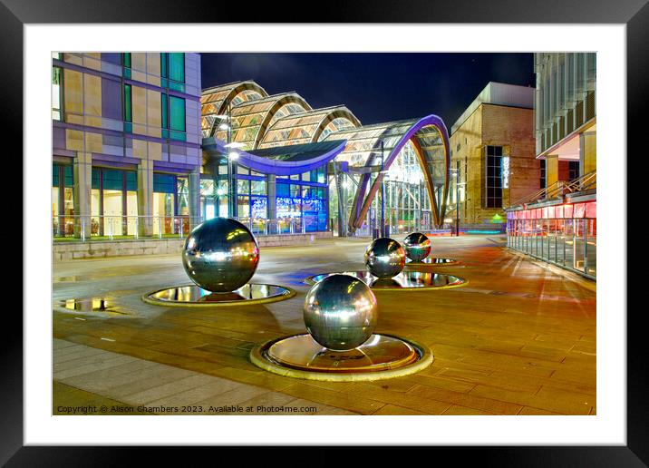 Sheffield Millennium Square  Framed Mounted Print by Alison Chambers