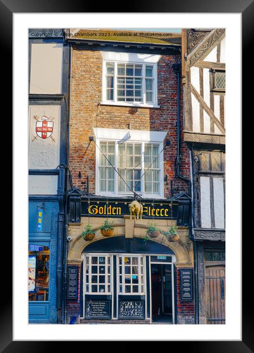 The Golden Fleece York Framed Mounted Print by Alison Chambers