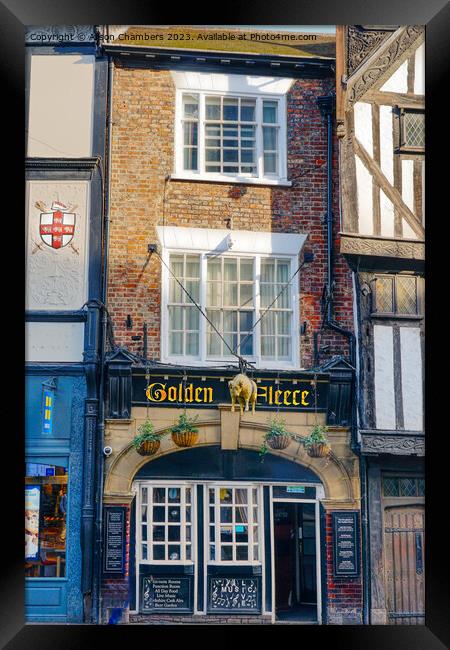 The Golden Fleece York Framed Print by Alison Chambers