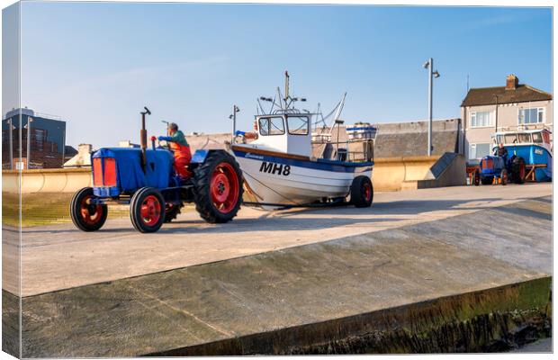 Redcar Fishing Boats: Redcar Seafront Canvas Print by Tim Hill