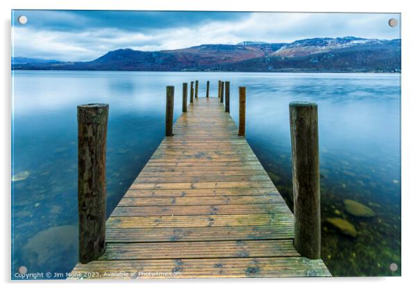 Derwent Water Jetty, Lake District Acrylic by Jim Monk