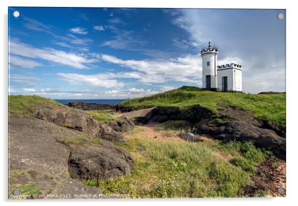 Elie Ness Lighthouse Acrylic by Jim Monk