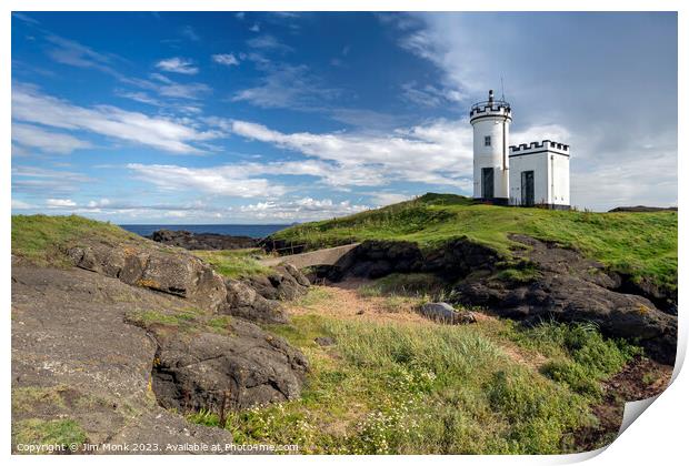 Elie Ness Lighthouse Print by Jim Monk