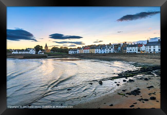 Sunset over Anstruther Framed Print by Jim Monk