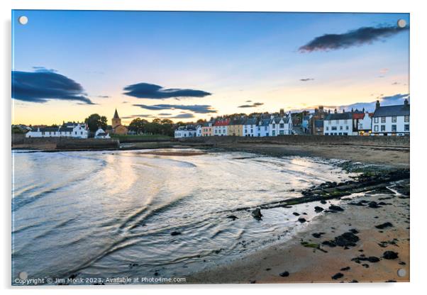 Sunset over Anstruther Acrylic by Jim Monk