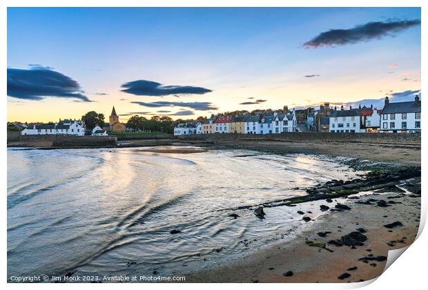 Sunset over Anstruther Print by Jim Monk