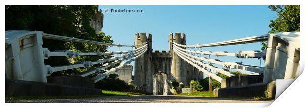 Conwy Suspension Bridge 2 Print by Mark Chesters
