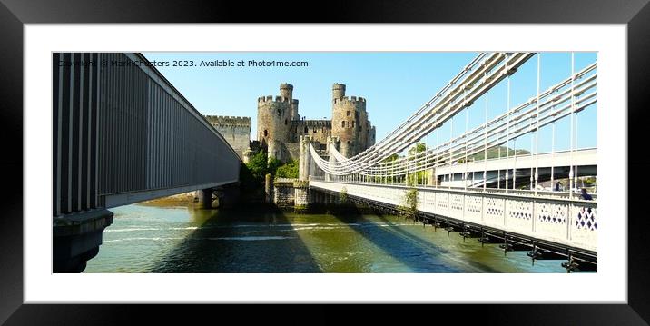 Conwy Castle and Suspension Bridge Framed Mounted Print by Mark Chesters