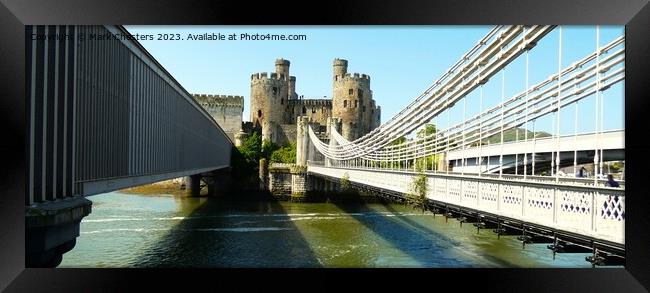 Conwy Castle and Suspension Bridge Framed Print by Mark Chesters