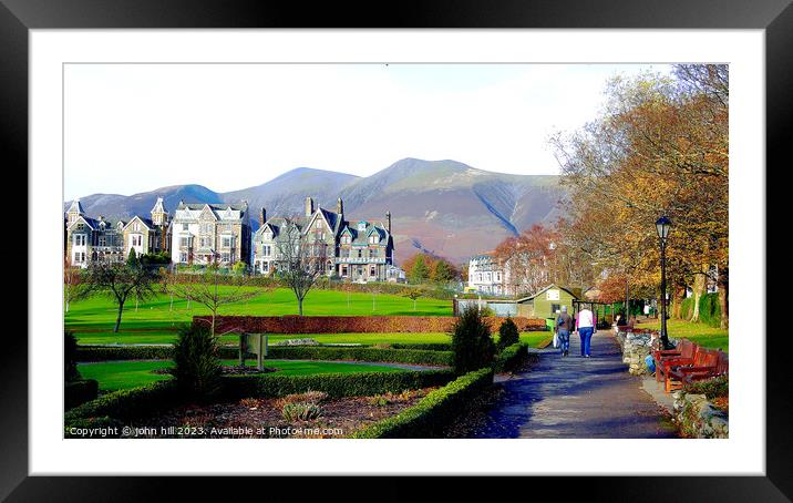 Carl park, Keswick, Cumbria. Framed Mounted Print by john hill