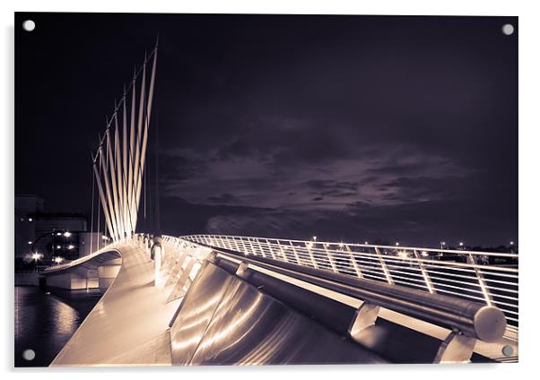 Media City Swing Bridge Acrylic by Orange FrameStudio