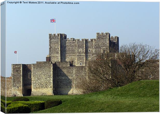 Dover Castle in Winter Canvas Print by Terri Waters