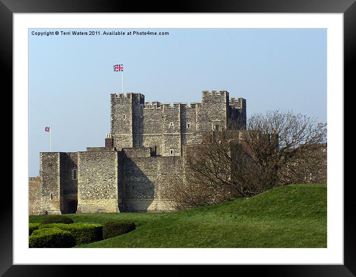 Dover Castle in Winter Framed Mounted Print by Terri Waters