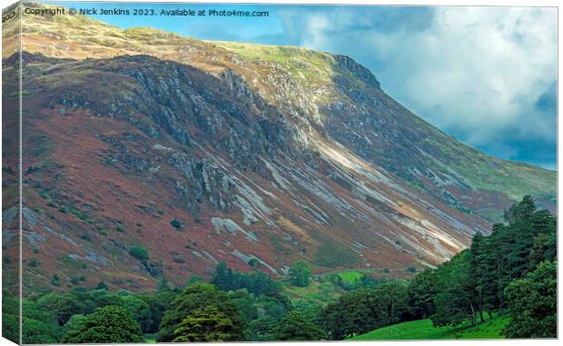 The back of Cadair Idris North Wales  Canvas Print by Nick Jenkins