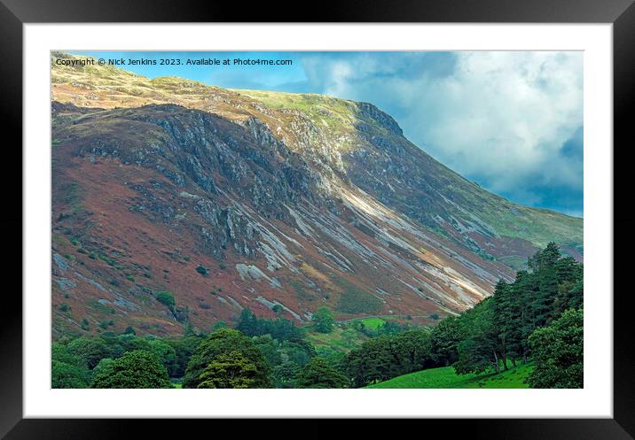 The back of Cadair Idris North Wales  Framed Mounted Print by Nick Jenkins