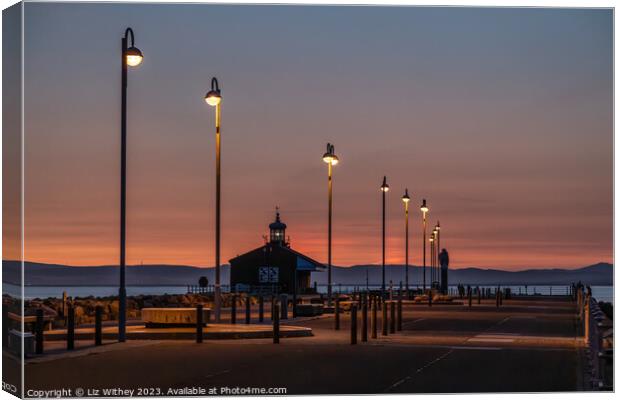 The Stone Jetty, Morecambe Canvas Print by Liz Withey