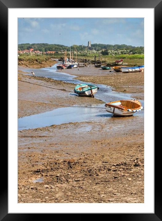 Views across to Cley in norfolk  Framed Mounted Print by Tony lopez