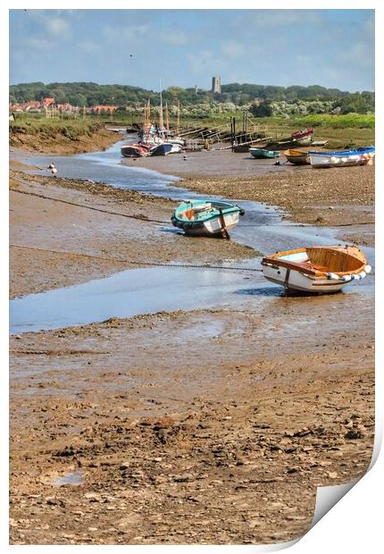 Views across to Cley in norfolk  Print by Tony lopez