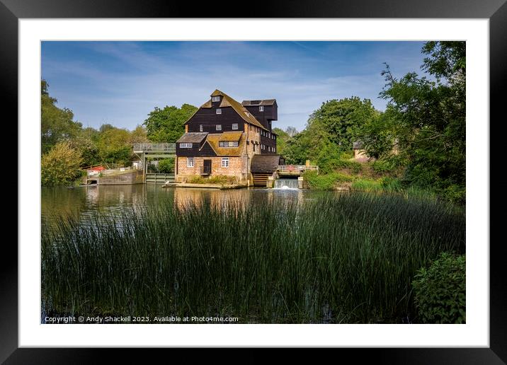 Houghton Mill Framed Mounted Print by Andy Shackell