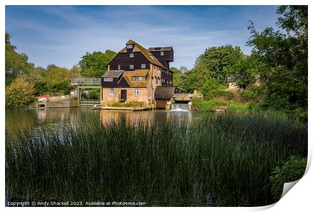 Houghton Mill Print by Andy Shackell