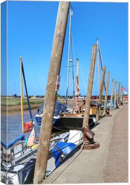 Blakeney Quay in the afternoon sun  Canvas Print by Tony lopez