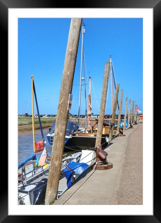 Blakeney Quay in the afternoon sun  Framed Mounted Print by Tony lopez