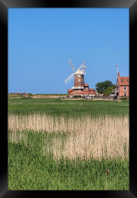 Cley windmill in the afternoon sun in  norfolk  Framed Print by Tony lopez
