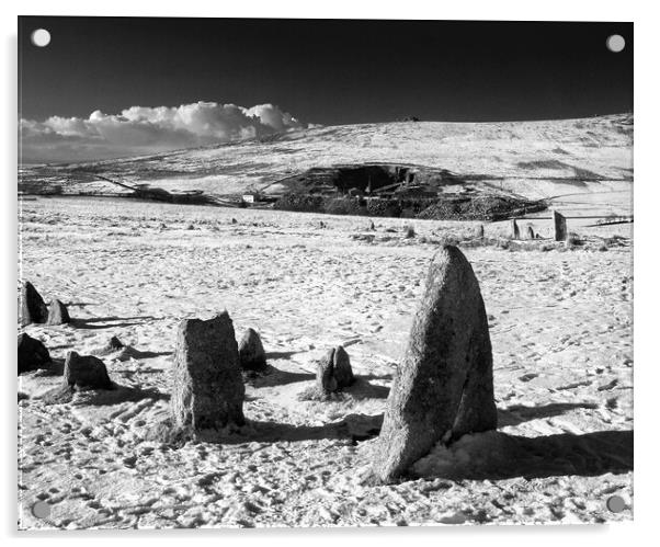 Merrivale Stone Rows Acrylic by Darren Galpin