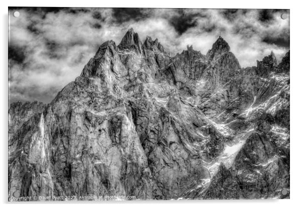 French Alps Chamonix  Acrylic by David Pyatt