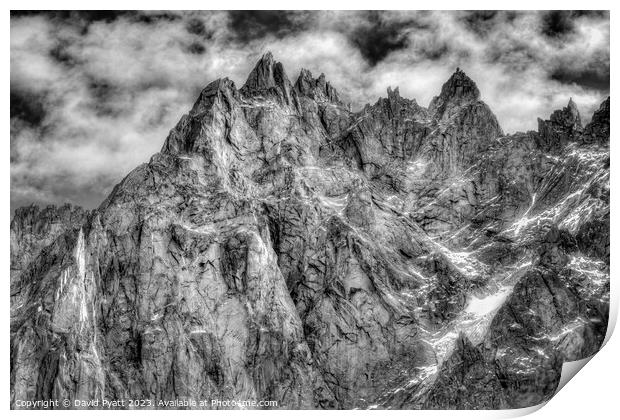 French Alps Chamonix  Print by David Pyatt